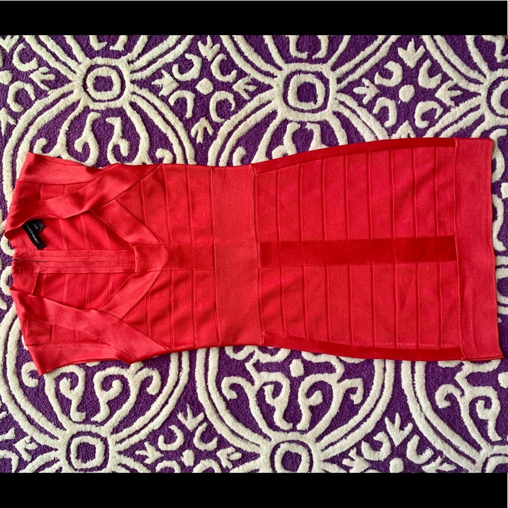 French Connection Bandage Red Bodycon Dress